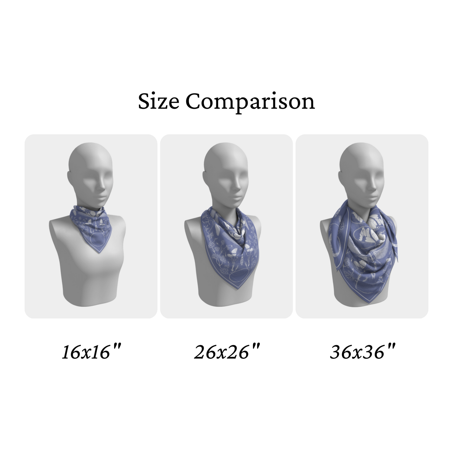 Periwinkle Glasswing Silk Scarf