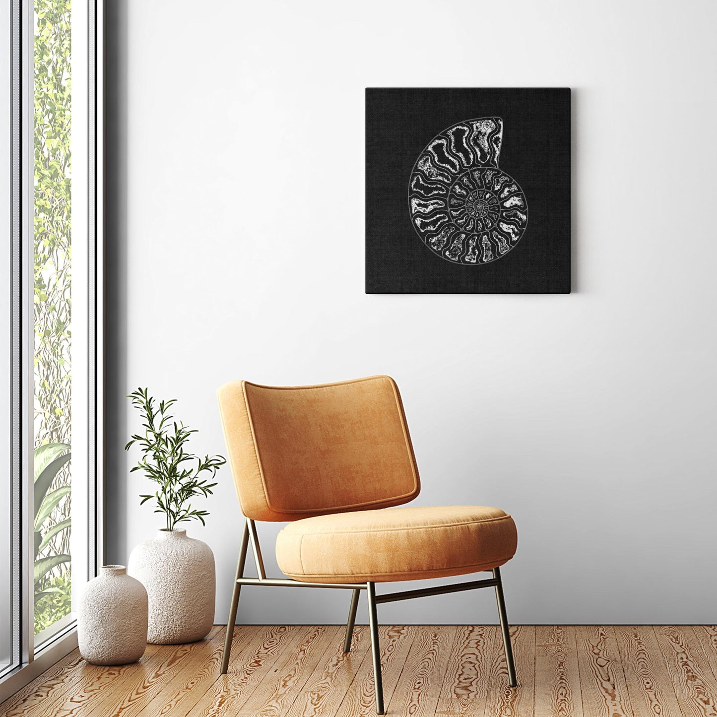 Ammonite Fossil Canvas Print