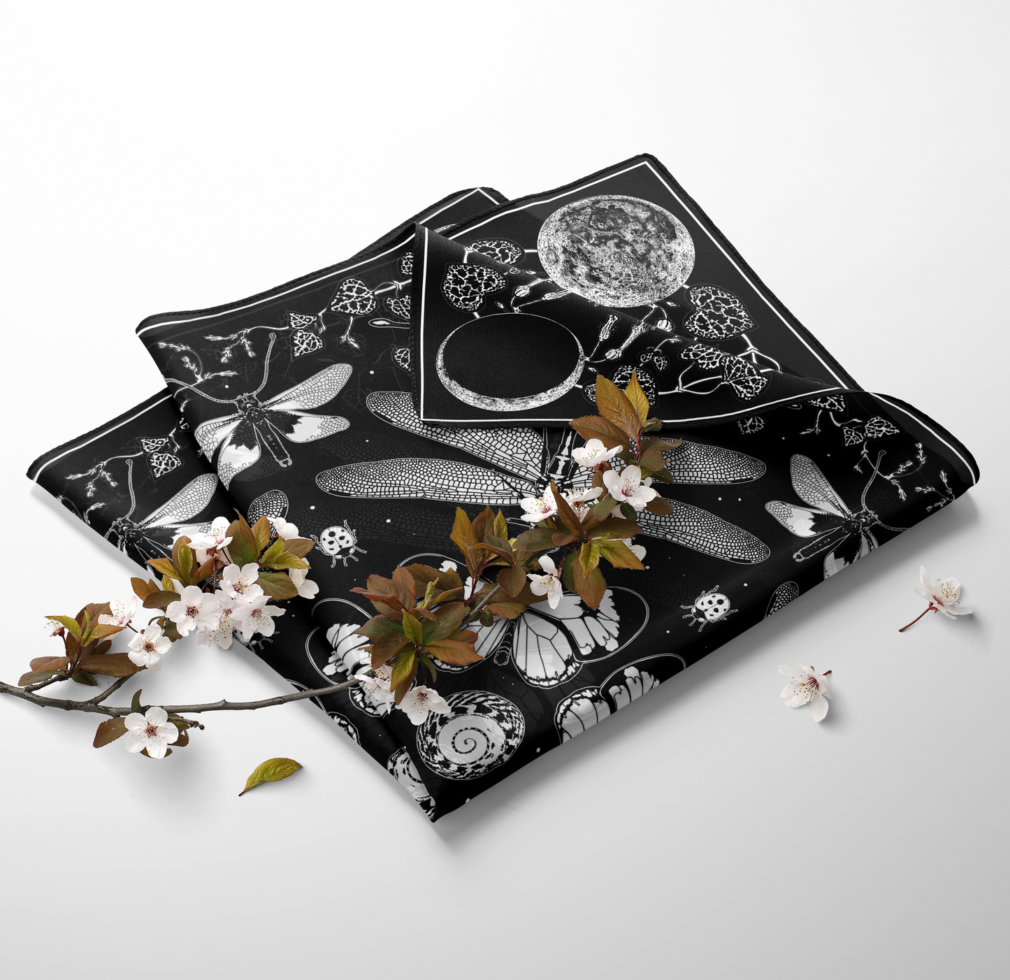 Glasswing (Dark Background) Silk Scarf