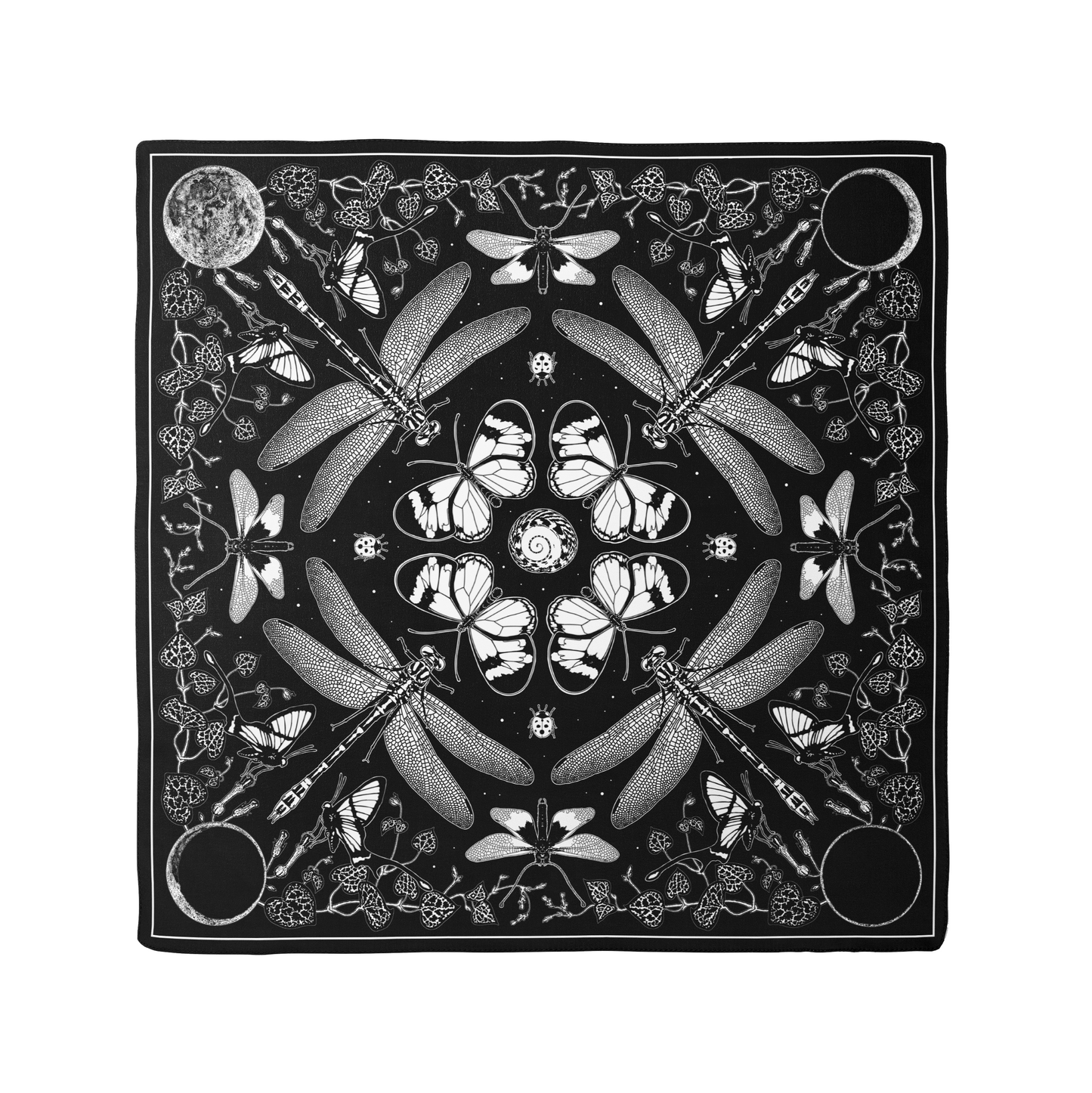 Glasswing (Dark Background) Silk Scarf