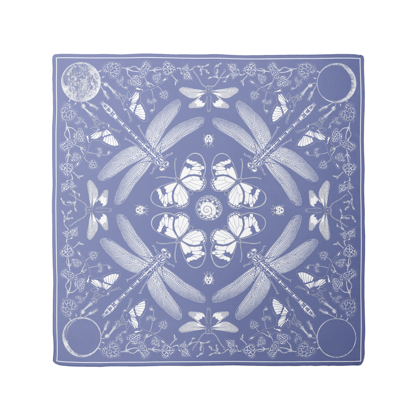 Periwinkle Glasswing Silk Scarf