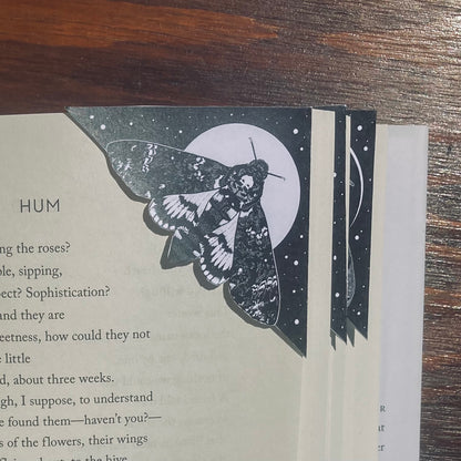 Moth Trio Printable Corner Bookmark Set (Digital Download)