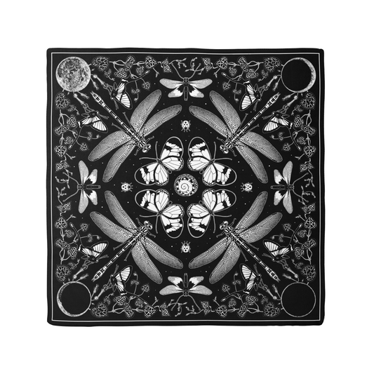 Glasswing (Dark Background) Silk Scarf